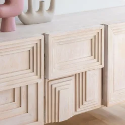 Made in Meubles Buffet en bois de manguier blanchi Tristan