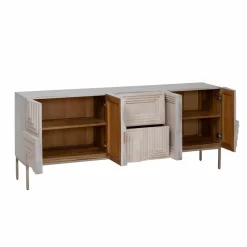 Made in Meubles Buffet en bois de manguier blanchi Tristan
