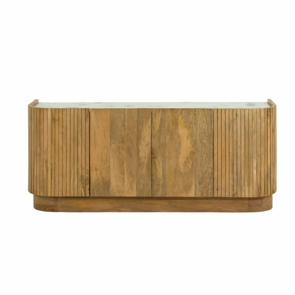 Made in Meubles Buffet en bois de manguier et marbre Adler