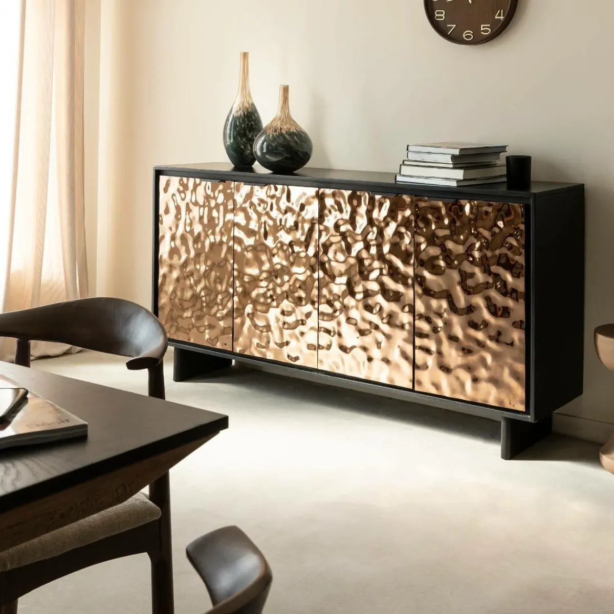 Made in Meubles Buffet en bois de manguier et métal Nebula