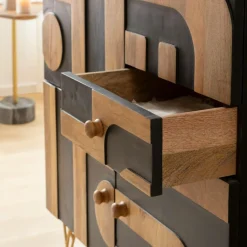 Made in Meubles Buffet en bois de manguier et métal Colombine