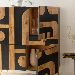 Made in Meubles Buffet en bois de manguier et métal Colombine