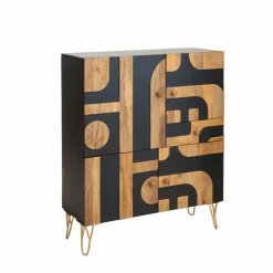 Made in Meubles Buffet en bois de manguier et métal Colombine
