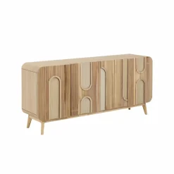 Made in Meubles Buffet en bois de paulownia Nilo