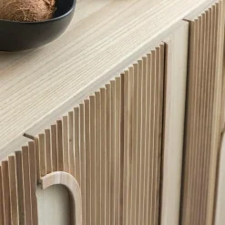 Made in Meubles Buffet en bois de paulownia Nilo