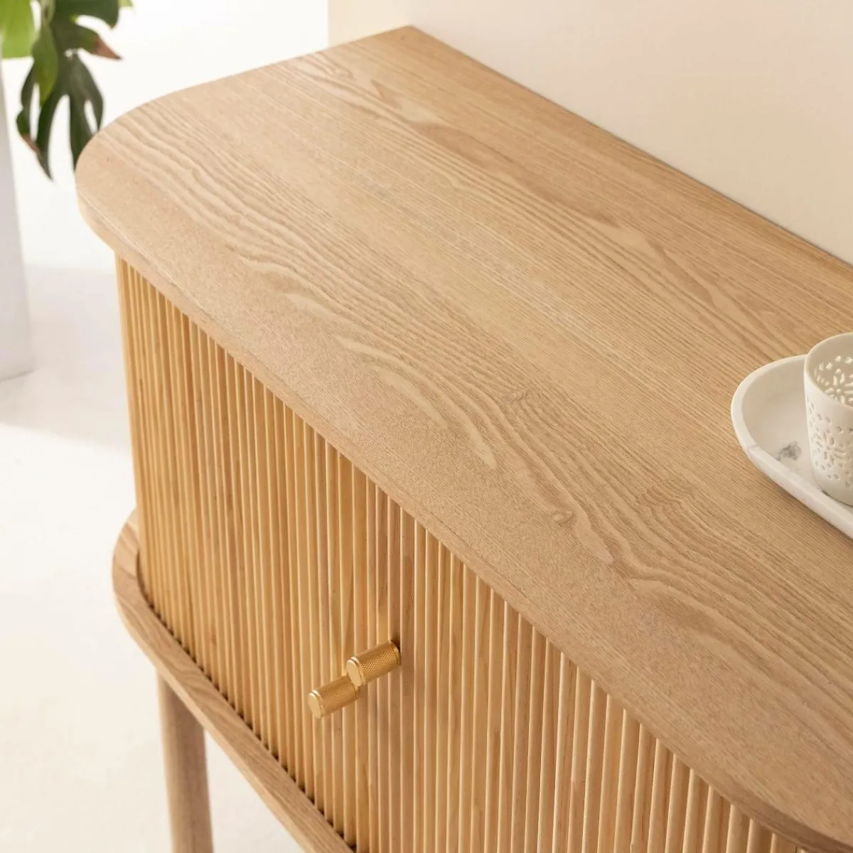 Made in Meubles Buffet en bois de pin clair Colin