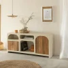 Made in Meubles Buffet en bois effet béton et bois d'acacia Dalva