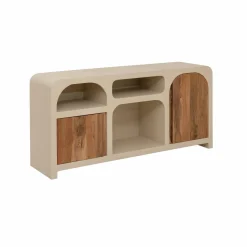 Made in Meubles Buffet en bois effet béton et bois d'acacia Dalva