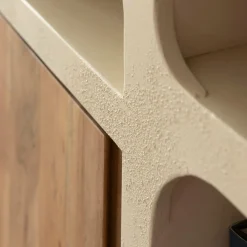 Made in Meubles Buffet en bois effet béton et bois d'acacia Dalva