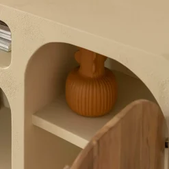Made in Meubles Buffet en bois effet béton et bois d'acacia Dalva