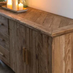 Made in Meubles Buffet en bois recyclé 2 portes Blaise