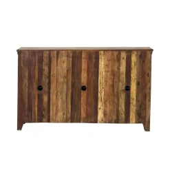 Made in Meubles Buffet en bois recyclé 6 portes Aubin