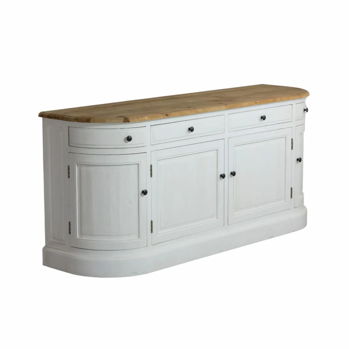 Made in Meubles Buffet en bois recyclé blanchi 180 cm Garance