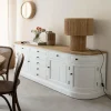 Made in Meubles Buffet en bois recyclé blanchi 225 cm Garance