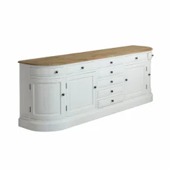 Made in Meubles Buffet en bois recyclé blanchi 225 cm Garance