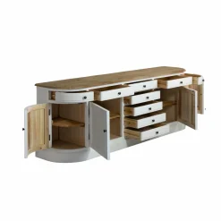 Made in Meubles Buffet en bois recyclé blanchi 225 cm Garance