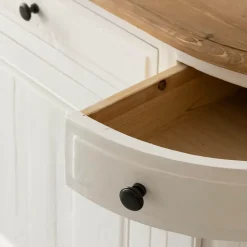 Made in Meubles Buffet en bois recyclé blanchi 225 cm Garance