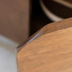 Made in Meubles Buffet en marbre et bois de manguier Sienne