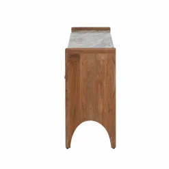 Made in Meubles Buffet en marbre et bois d'acacia Calix