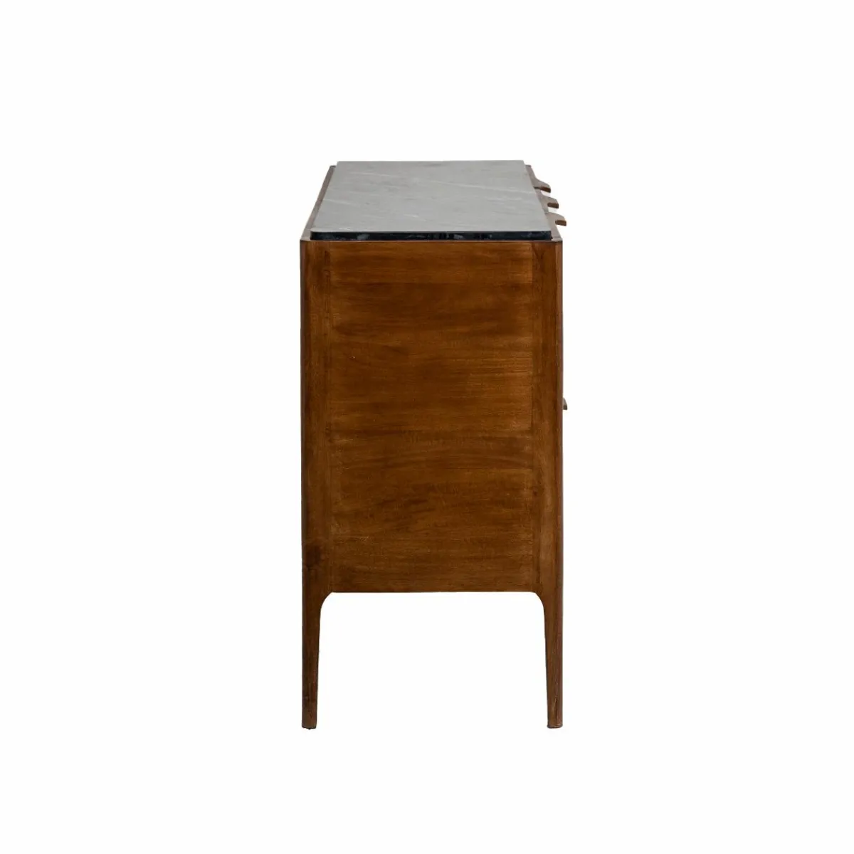 Made in Meubles Buffet en marbre noir et bois de manguier Roch
