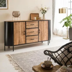 Made in Meubles Buffet en métal Achille
