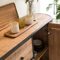 Made in Meubles Buffet en métal Achille