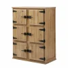 Made in Meubles Buffet haut 6 portes Champêtre