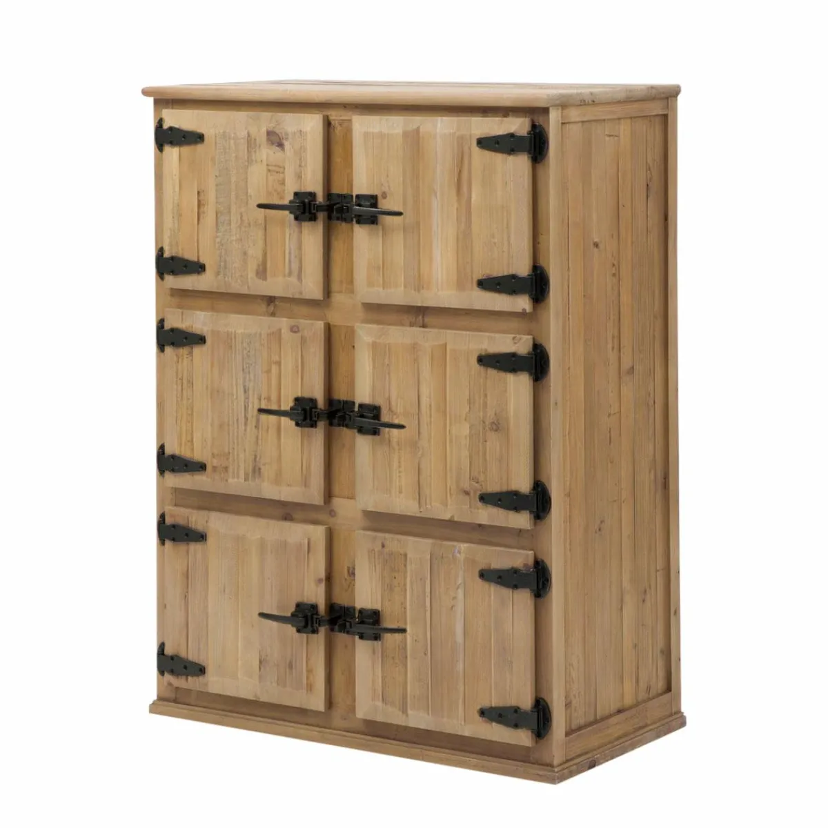 Made in Meubles Buffet haut 6 portes Champêtre