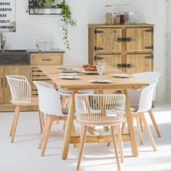 Made in Meubles Buffet haut 6 portes Champêtre