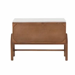 Made in Meubles Buffet haut en bois d'acacia et terrazzo Kaelis