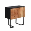 Made in Meubles Buffet haut en bois d'acacia et métal Pippa