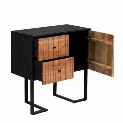 Made in Meubles Buffet haut en bois d'acacia et métal Pippa