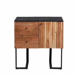 Made in Meubles Buffet haut en bois d'acacia et métal Pippa
