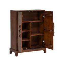 Made in Meubles Buffet haut en bois d'acacia Quilla