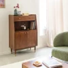 Made in Meubles Buffet haut en bois d'acacia Emiel