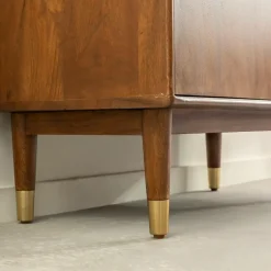 Made in Meubles Buffet haut en bois d'acacia Emiel