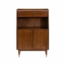 Made in Meubles Buffet haut en bois d'acacia Emiel