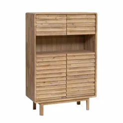Made in Meubles Buffet haut en bois d'acacia Marin