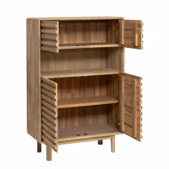 Made in Meubles Buffet haut en bois d'acacia Marin