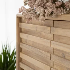 Made in Meubles Buffet haut en bois d'acacia Marin
