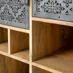 Made in Meubles Buffet haut en bois de manguier Sahara