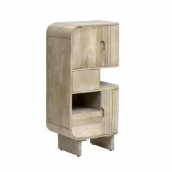 Made in Meubles Buffet haut en bois de manguier clair Yoni