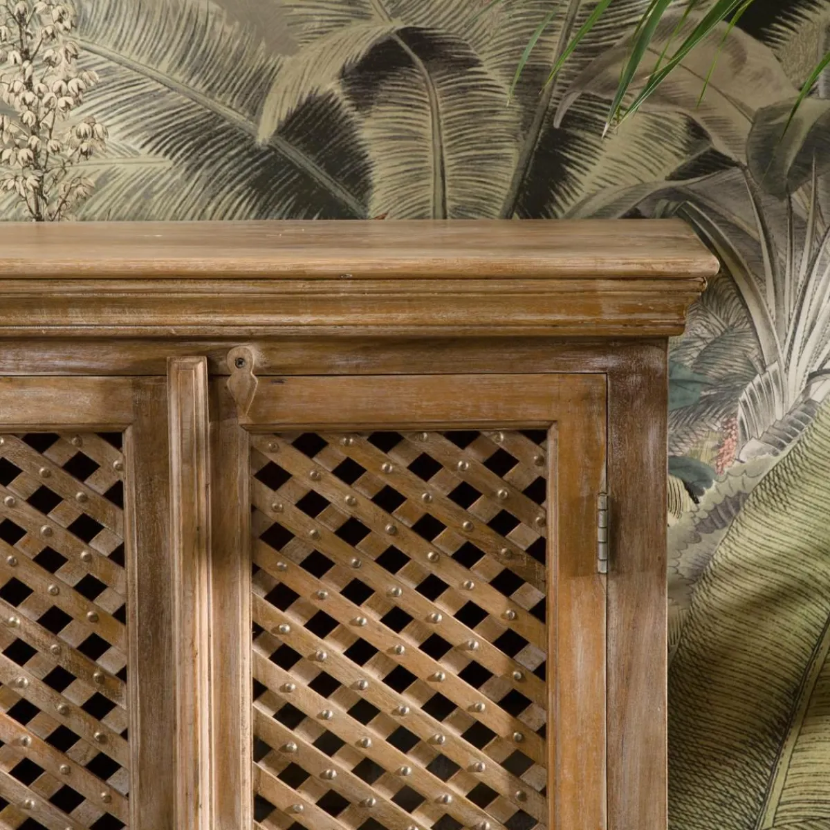 Made in Meubles Buffet haut en bois de manguier Rosa