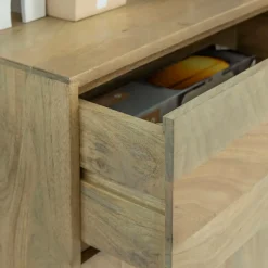 Made in Meubles Buffet haut en bois de manguier Aven