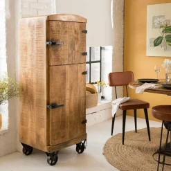 Made in Meubles Buffet haut en bois de manguier Iris