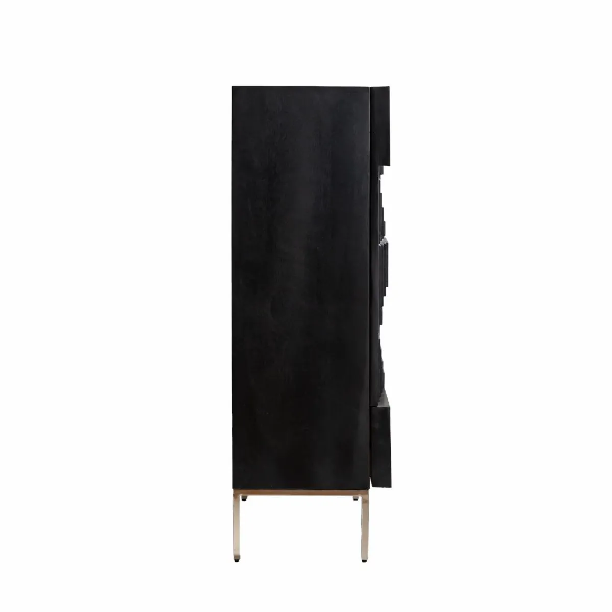 Made in Meubles Buffet haut en bois de manguier noir Tristan