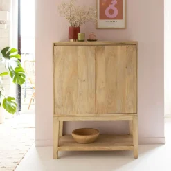Made in Meubles Buffet haut en bois de manguier Ode