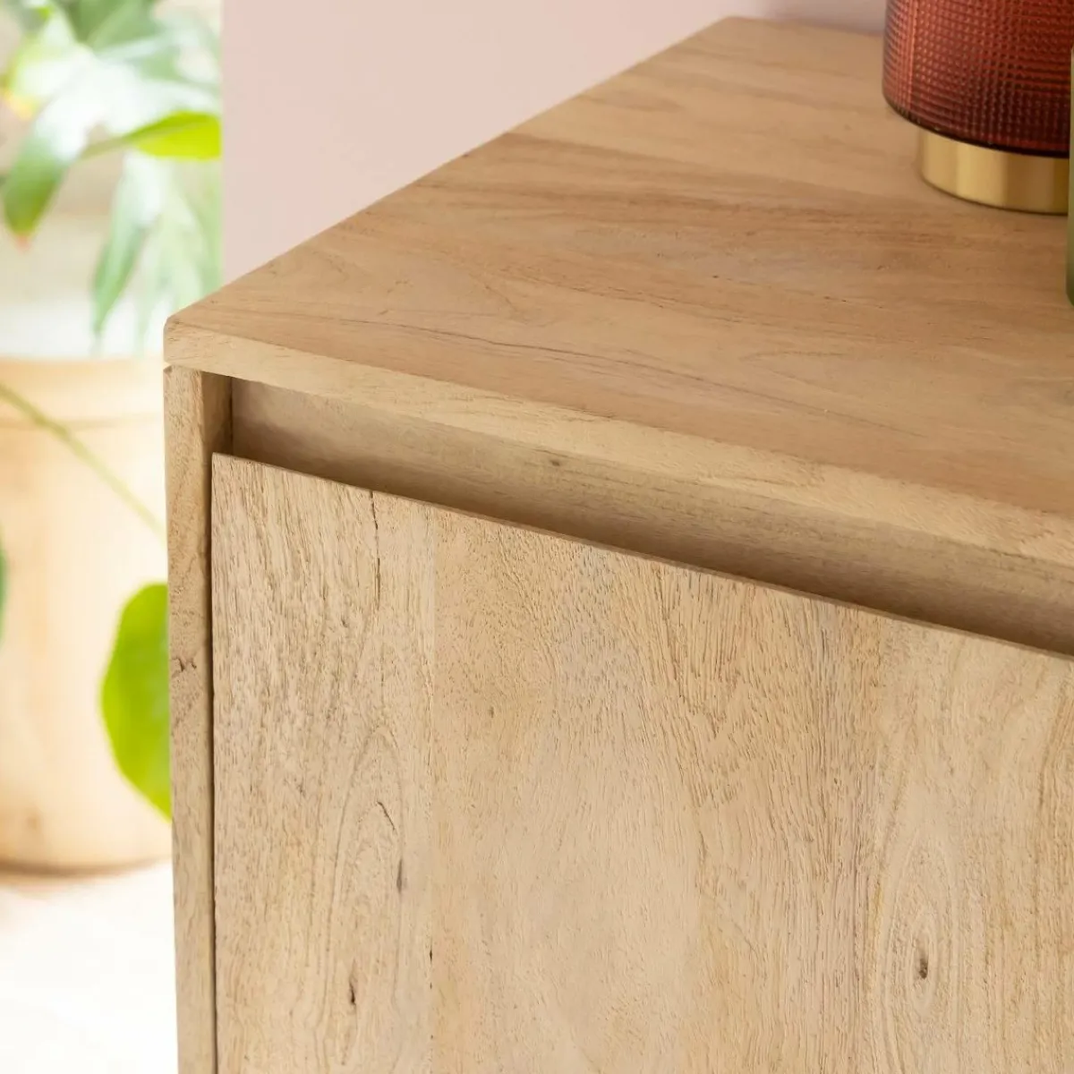 Made in Meubles Buffet haut en bois de manguier Ode
