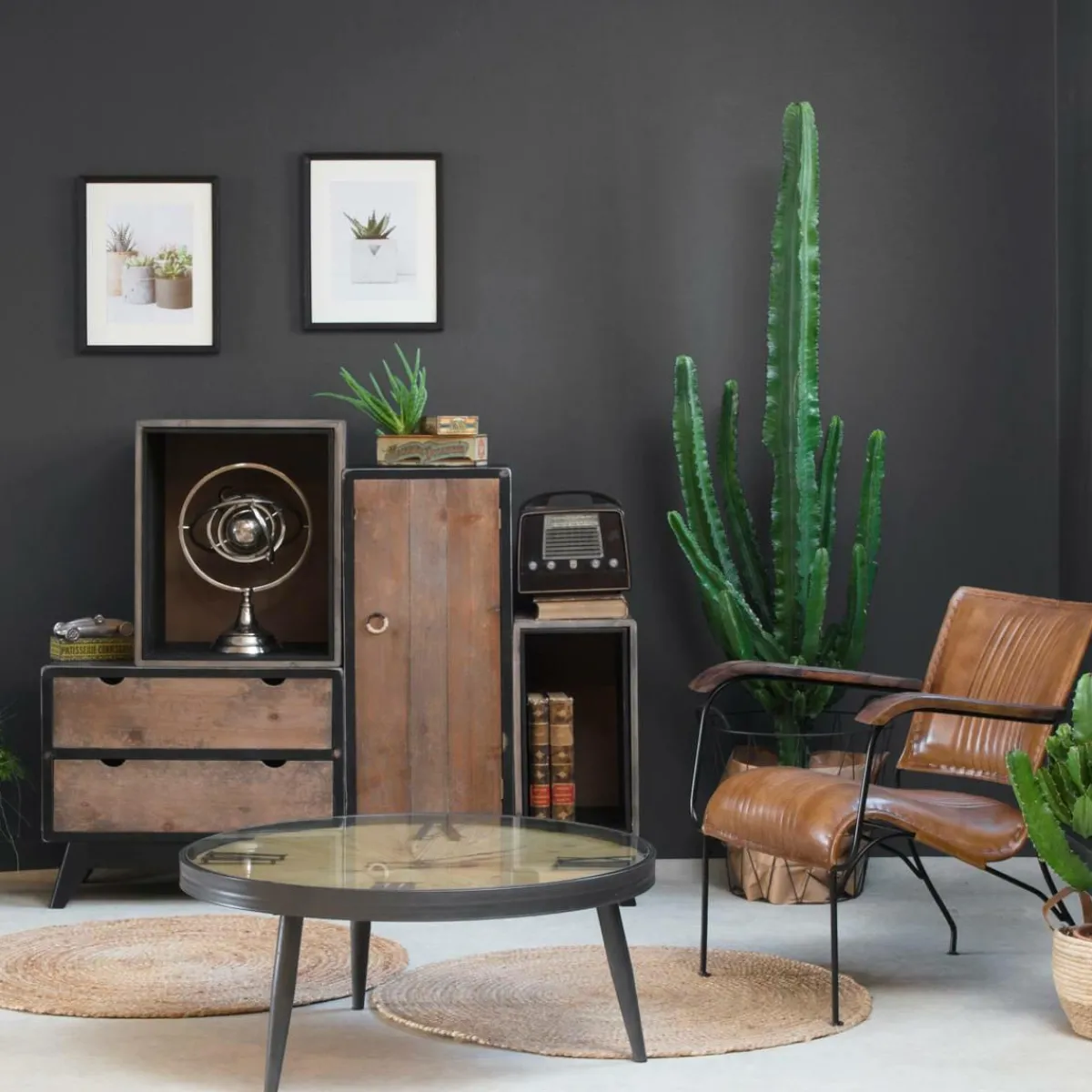 Made in Meubles Buffet modulable en bois massif Hollywood