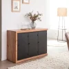 Made in Meubles Buffet rétractable en bois d'acacia Emilio
